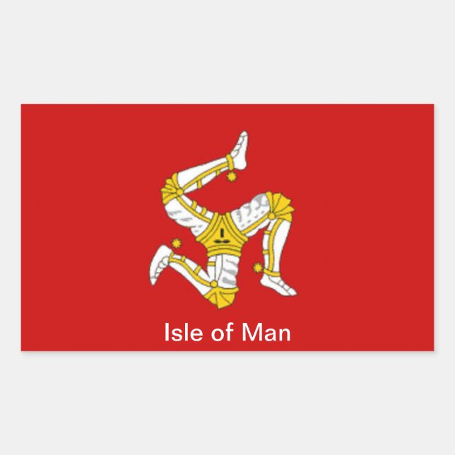 Flag of  the Isle of Man Rectangular Sticker (Front)