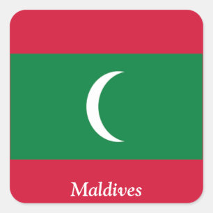Flag of the Maldives Square Sticker