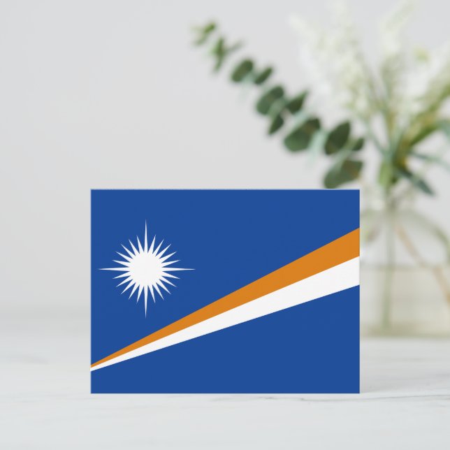 Flag of the Marshall Islands Postcard (Standing Front)
