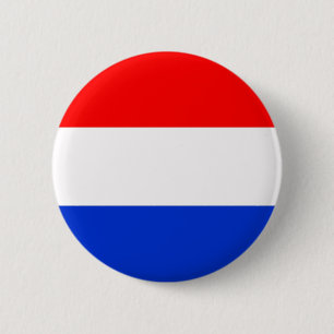Flag of the Netherlands 6 Cm Round Badge