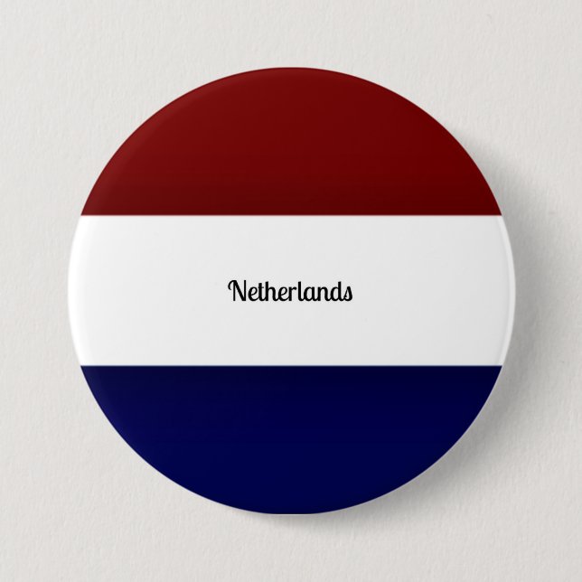 Flag of the Netherlands 7.5 Cm Round Badge (Front)