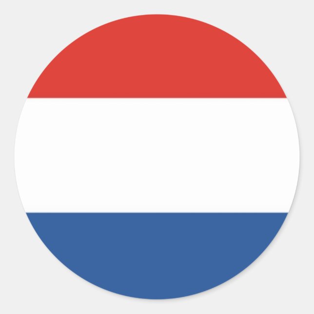 Flag of the Netherlands Classic Round Sticker (Front)