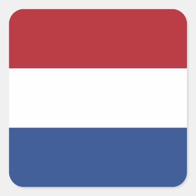 Flag of the Netherlands Square Sticker (Front)