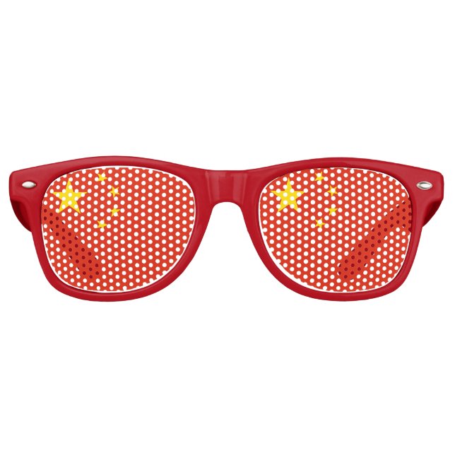 Flag of the People's Republic of China - 中华人民共和国国旗 Retro Sunglasses (Front)
