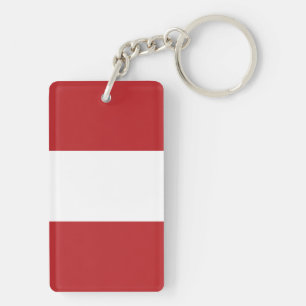 Flag of the Peru Key Ring