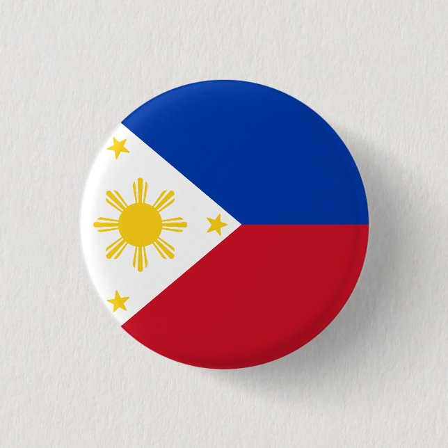 Flag of the Philippines 3 Cm Round Badge (Front)