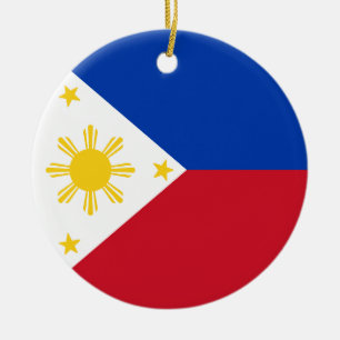 Flag of the Philippines Ceramic Tree Decoration