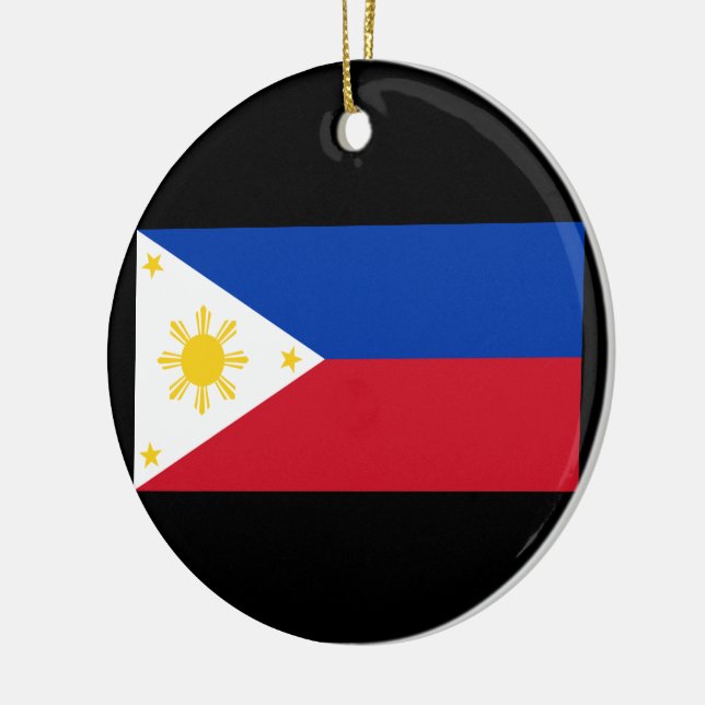 Flag of the Philippines Ceramic Tree Decoration (Left)