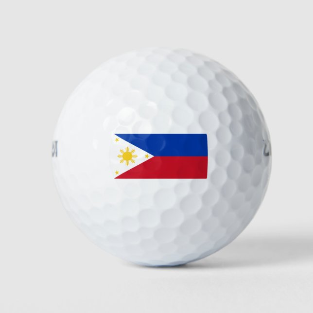 Flag of the Philippines Golf Balls (Front)