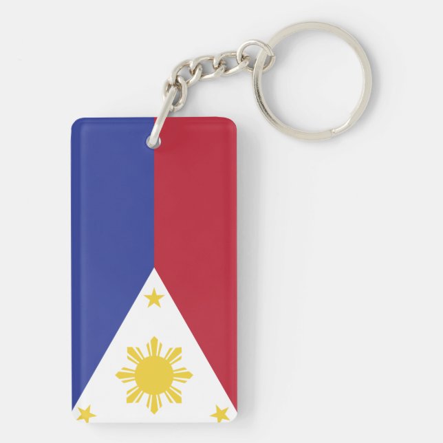 Flag of the Philippines Key Ring (Back)