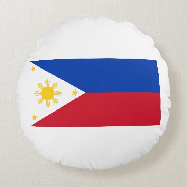 Flag of the Philippines Round Cushion (Front)
