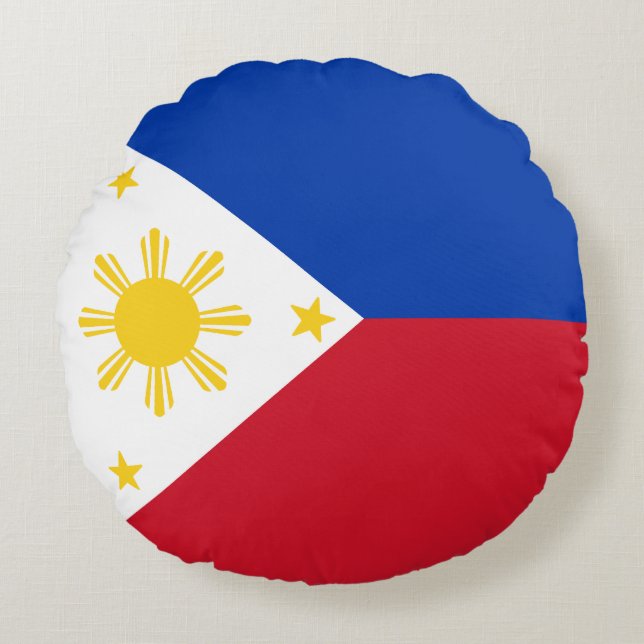 Flag of the Philippines Round Cushion (Front)