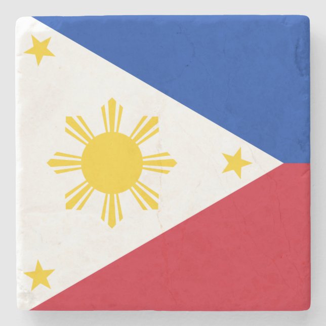 Flag of the Philippines Stone Coaster (Front)