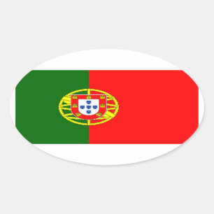 Flag of the Portugal Oval Sticker