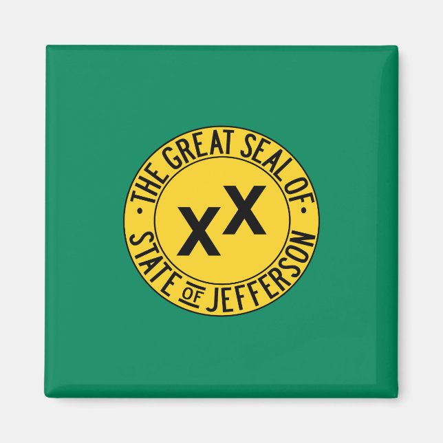 Flag of the Proposed U.S. State of Jefferson Magnet (Front)