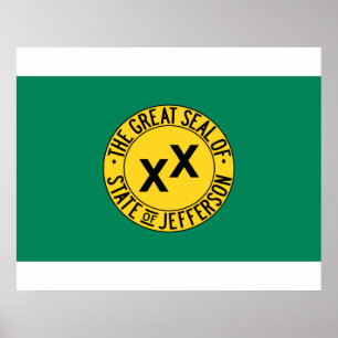 Flag of the Proposed U.S. State of Jefferson Poster