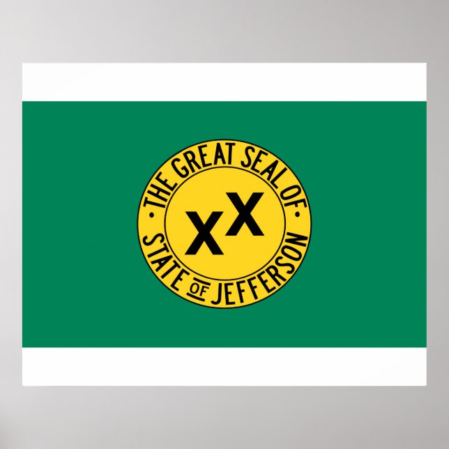 Flag of the Proposed U.S. State of Jefferson Poster (Front)