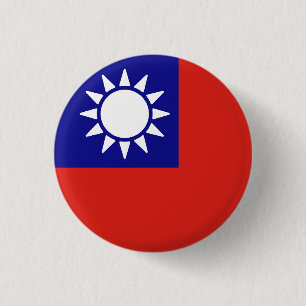 Flag of the Republic of China 3 Cm Round Badge