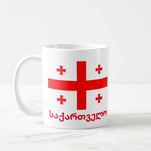 Flag of the Republic of Georgia Coffee Mug (Left)
