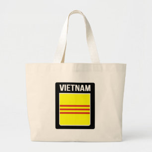Flag of the Republic of Vietnam Cờ vàng ba s Large Tote Bag