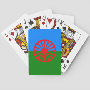 Flag of the Romani people Playing Cards