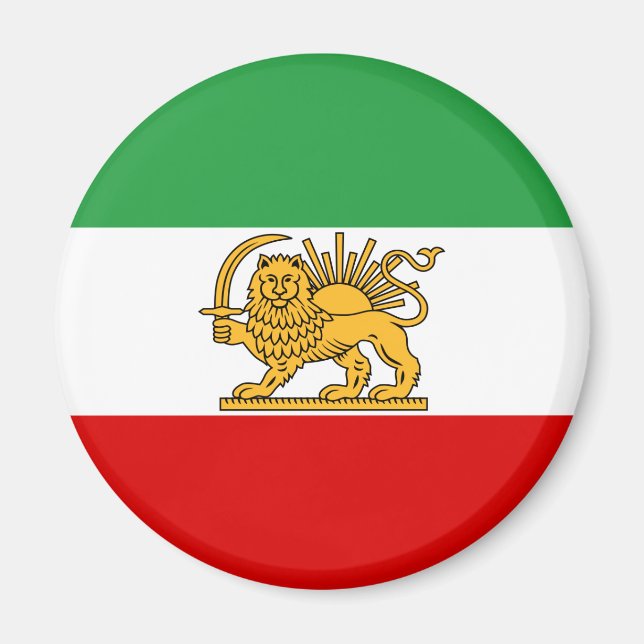 Flag of the Shah of Iran (1964-1980) شیر و خورشید Magnet (Front)