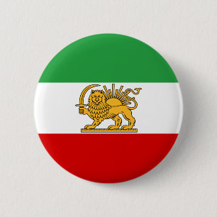 Flag of the Shah of Iran (1964-1980) شیر و خ 6 Cm Round Badge