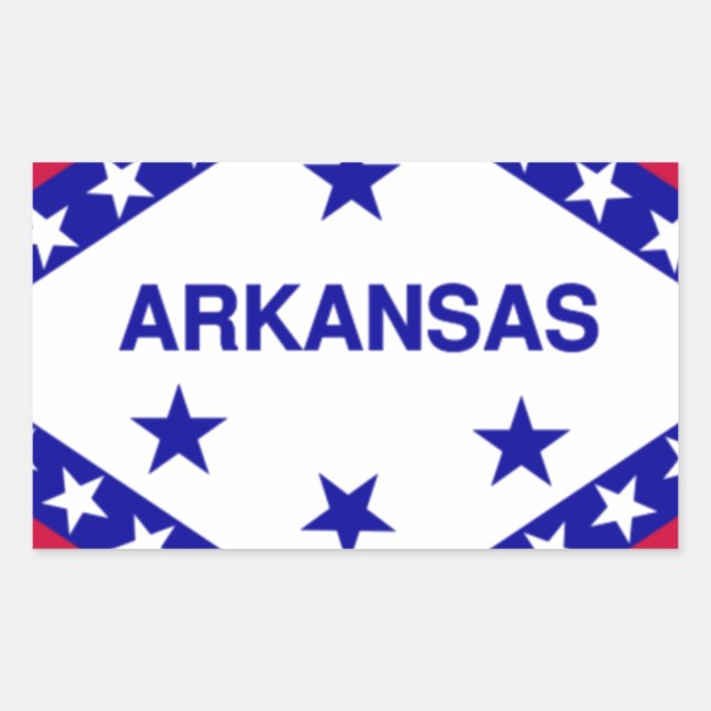 Flag of the State of Arkansas Rectangular Sticker (Front)
