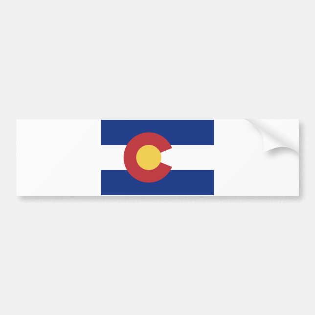 Flag of the State of Colorado Bumper Sticker (Front)