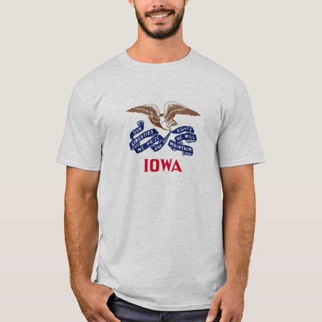 Flag of the state of Iowa T-Shirt (Front)