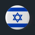 Flag of the State of Israel 6 Cm Round Badge<br><div class="desc">Flag of the State of Israel
The blue stripes are intended to symbolise the stripes on a tallit,  the traditional Jewish prayer shawl. The portrayal of a Star of David on the flag of the State of Israel is a widely acknowledged symbol of the Jewish people and of Judaism.</div>
