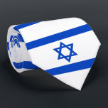 Flag of the State of Israel Tie<br><div class="desc">Flag of the State of Israel
The blue stripes are intended to symbolise the stripes on a tallit,  the traditional Jewish prayer shawl. The portrayal of a Star of David on the flag of the State of Israel is a widely acknowledged symbol of the Jewish people and of Judaism.</div>