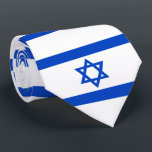 Flag of the State of Israel Tie<br><div class="desc">Flag of the State of Israel
The blue stripes are intended to symbolise the stripes on a tallit,  the traditional Jewish prayer shawl. The portrayal of a Star of David on the flag of the State of Israel is a widely acknowledged symbol of the Jewish people and of Judaism.</div>