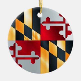 Flag of The State Of Maryland Ceramic Tree Decoration