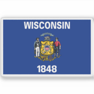 Flag of the state of Wisconsin, USA