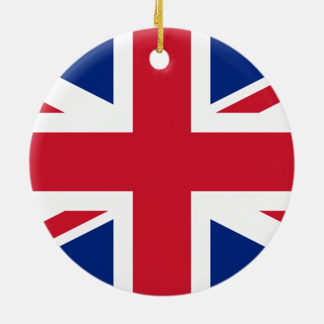 Flag of the United Kingdom Ceramic Tree Decoration (Back)