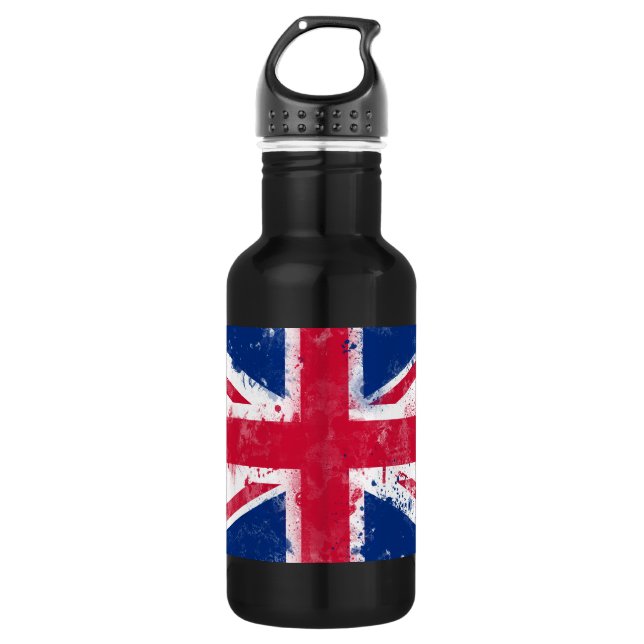 Flag of the United Kingdom or the Union Jack 532 Ml Water Bottle (Front)