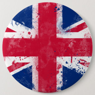 Flag of the United Kingdom or the Union Jack 6 Cm Round Badge