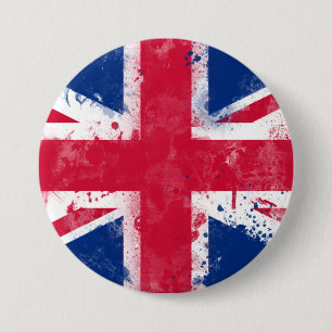Flag of the United Kingdom or the Union Jack 7.5 Cm Round Badge