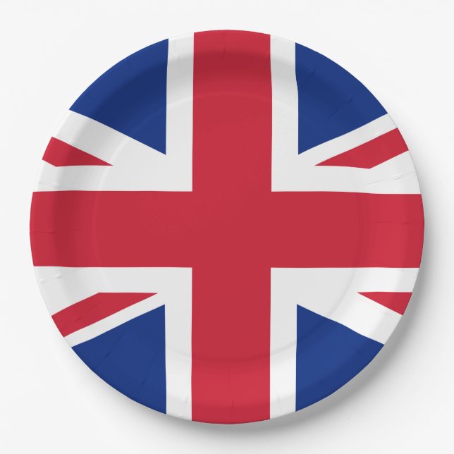 Flag of the United Kingdom Paper Plate (Front)