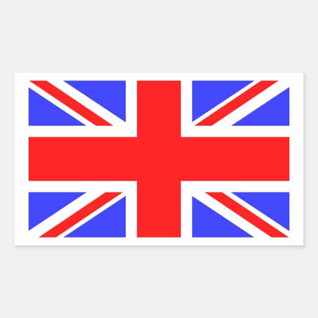 Flag of the United Kingdom Rectangular Sticker (Front)