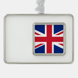 Flag of the United Kingdom Silver Plated Framed Ornament