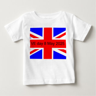 Flag of the United Kingdom VE day 2025  Baby T-Shirt