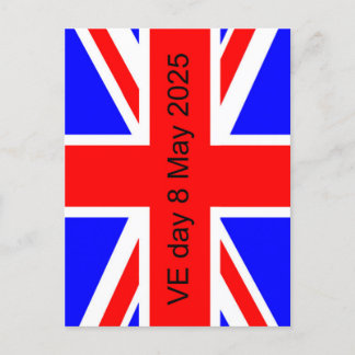 Flag of the United Kingdom VE day 2025 Holiday Postcard