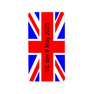 Flag of the United Kingdom VE day 2025 Label