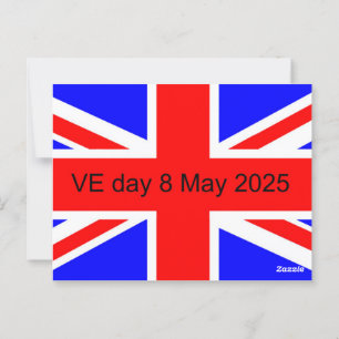 Flag of the United Kingdom VE day 2025  Postcard