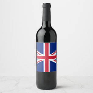 Flag of the United Kingdom Wine Label