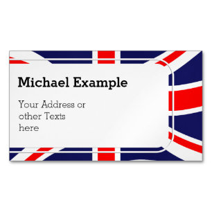 Flag of the United Kingdom + your ideas Magnetic Business Card