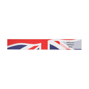 Flag of the United Kingdom + your ideas Wraparound Address Label