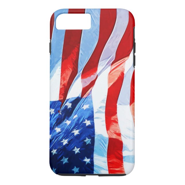 Flag of the United States Abstract Impressionism Case-Mate iPhone Case (Back)